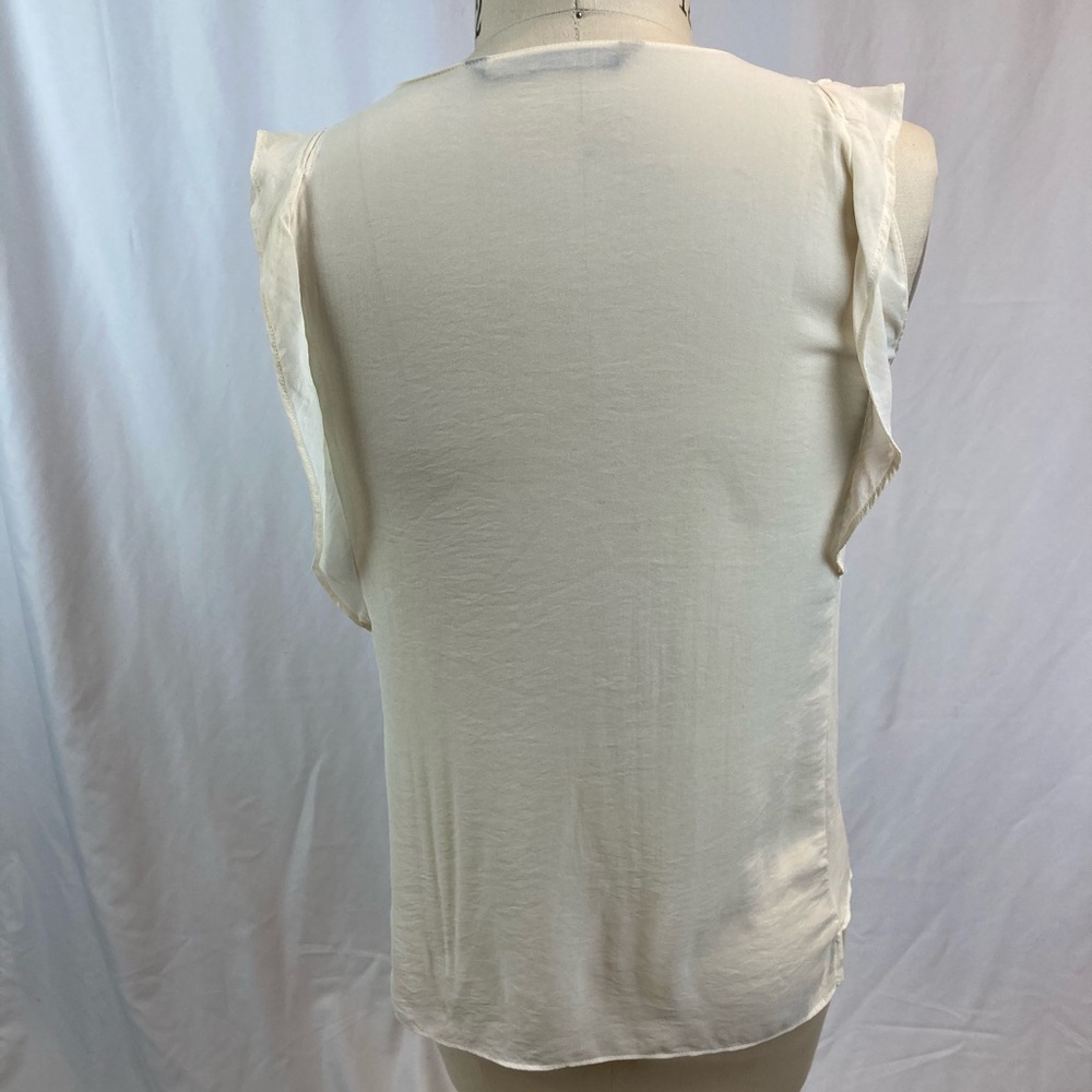 Zara Basic Delicate Cream Silk Blouse - image 3